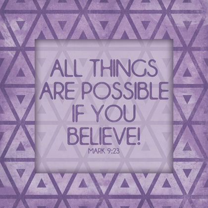 Picture of PURPLE TRIANGLES BELIEVE