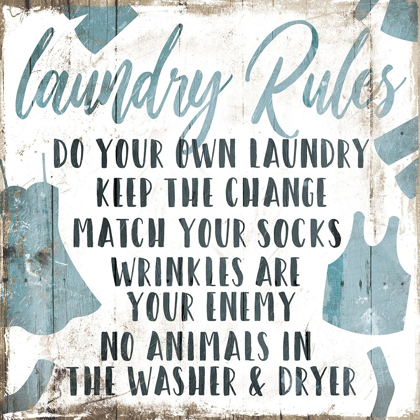 Picture of LAUNDRY RULES LAUNDRY