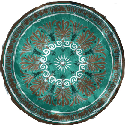 Picture of GREEN BROWN MEDALLION PLATE