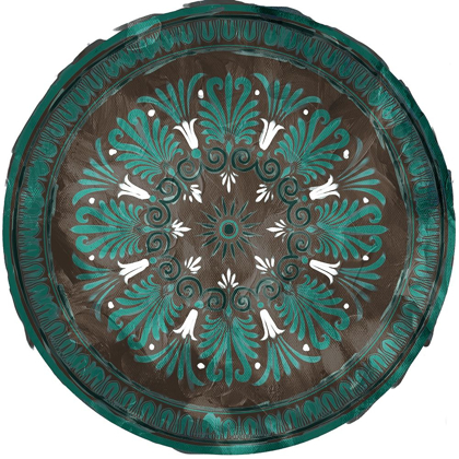 Picture of GREEN BROWN MEDALLION PLATE REVERSE