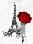 Picture of INKED WALK AWAY MATE RED UMBRELLA.