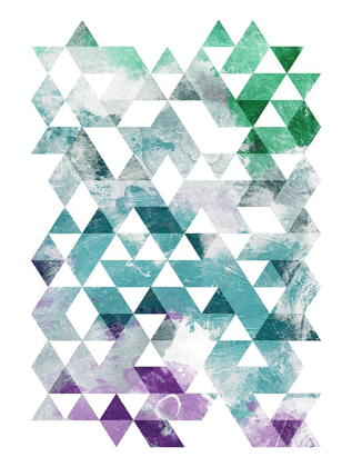 Picture of GREEN PURPLE GREY TRIANGLES