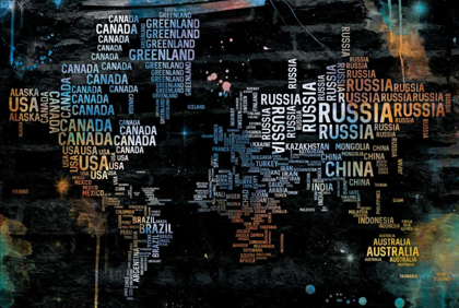 Picture of WORLD TEXT MAP
