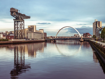 Picture of VIEW ALONG THE RIVER CLYDE, GLASGOW, FTBR-1886