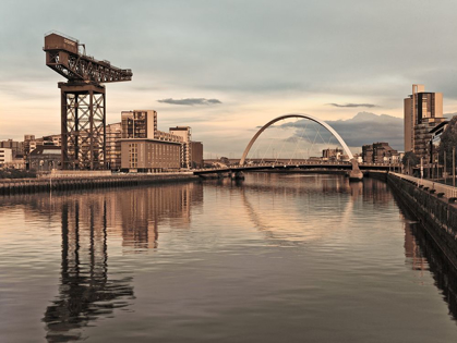 Picture of VIEW ALONG THE RIVER CLYDE, GLASGOW, FTBR-1887