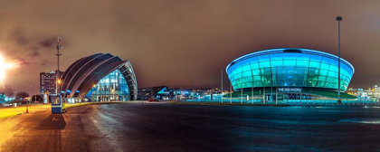 Picture of EVENING VIEW OF CLYDE AUDITORIUM AND SSE HYDRO IN GLASGOW, FTBR-1903