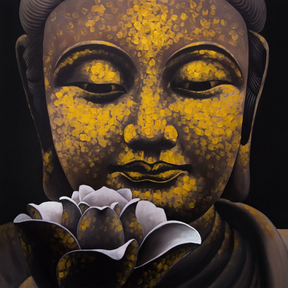 Picture of THE ETERNAL SMILE OF BUDDHA AND HIS LOTUS