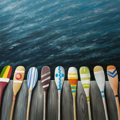 Picture of COLORFUL PADDLES ON THE DOCK