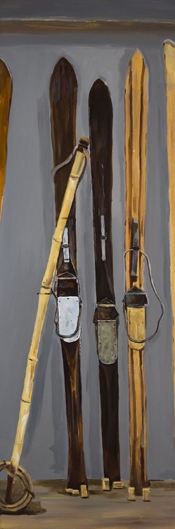 Picture of SKI POLES AND VINTAGE SKIS