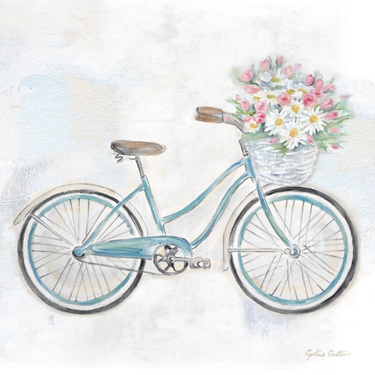 Picture of VINTAGE BIKE W/FLOWER BASKET I