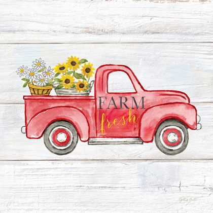 Picture of FARMHOUSE STAMP RED TRUCK