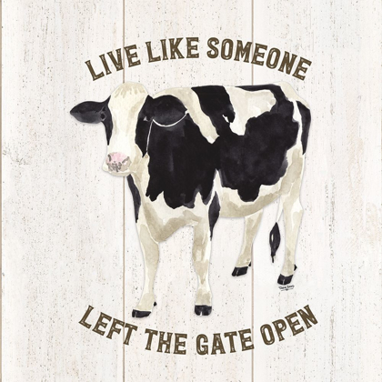 Picture of FARM LIFE COW LIVE LIKE GATE