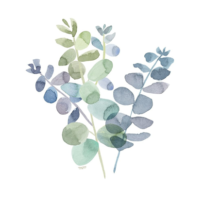 Picture of NATURAL INSPIRATION BLUE EUCALYPTUS ON WHITE II