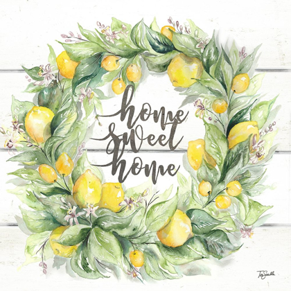 Picture of WATERCOLOR LEMON WREATH HOME SWEET HOME