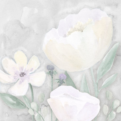 Picture of PEACEFUL REPOSE FLORAL ON GRAY II