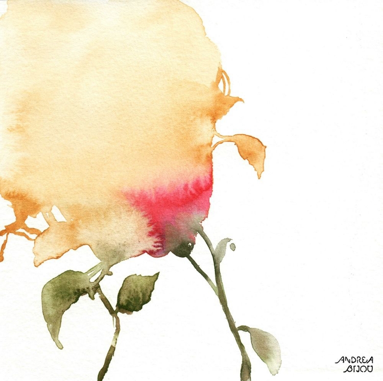 Picture of WATERCOLOR FLORAL YELLOW AND RED I