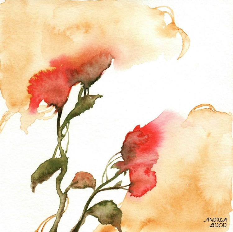 Picture of WATERCOLOR FLORAL YELLOW AND RED II