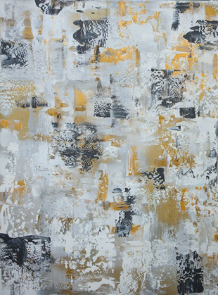 Picture of SILVER GRAY GOLD ABSTRACT