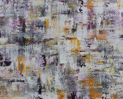 Picture of GOLD PURPLE GREY ABSTRACT