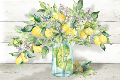 Picture of WATERCOLOR LEMONS IN
  MASON JAR LANDSCAPE