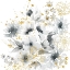Picture of WATERCOLOR GRAY AND GOLD FLORAL