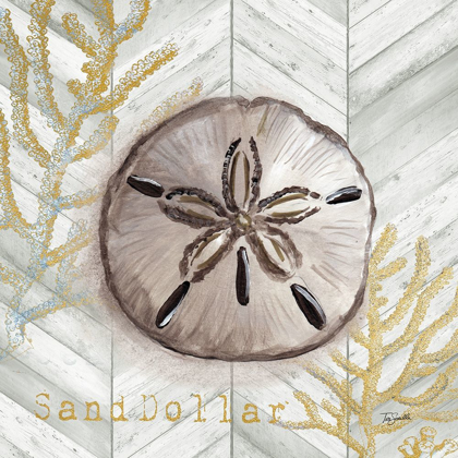 Picture of GRAY GOLD CHEVRON SAND DOLLAR