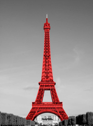 Picture of PARIS IN THE DAY IN RED BORDER