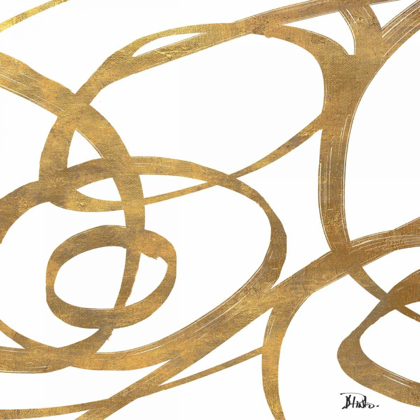 Picture of GOLDEN SWIRLS SQUARE I