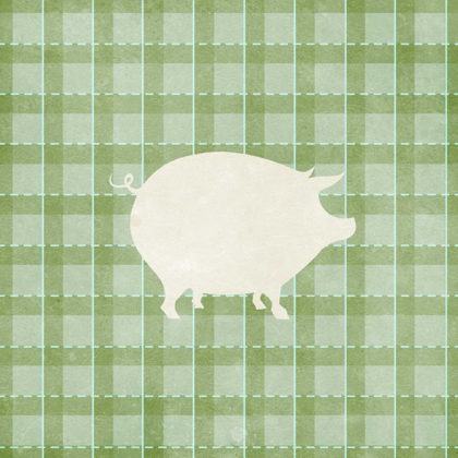 Picture of FARM PIG ON PLAID