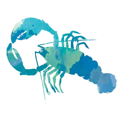 Picture of WATERCOLOR LOBSTER IN TEAL