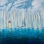 Picture of DOZEN BLUE SAILBOATS