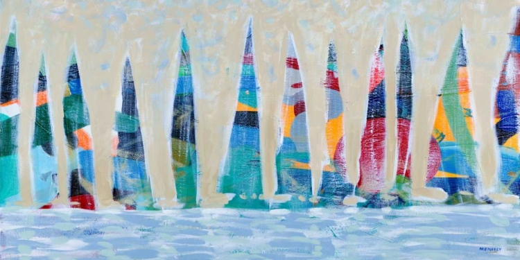 Picture of DOZEN COLORFUL BOATS PANEL