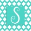 Picture of TEAL QUATREFOIL MONOGRAM (S)