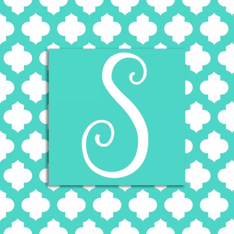 Picture of TEAL QUATREFOIL MONOGRAM (S)