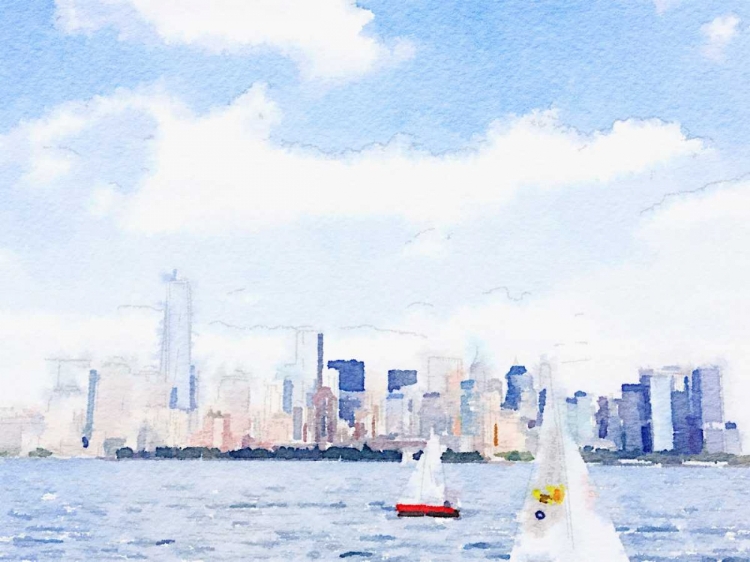Picture of WATERCOLOR NYC SKYLINE II