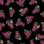 Picture of WINE GRAPES PATTERN A (BLACK)