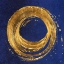 Picture of GOLD CIRCLE ON BLUE