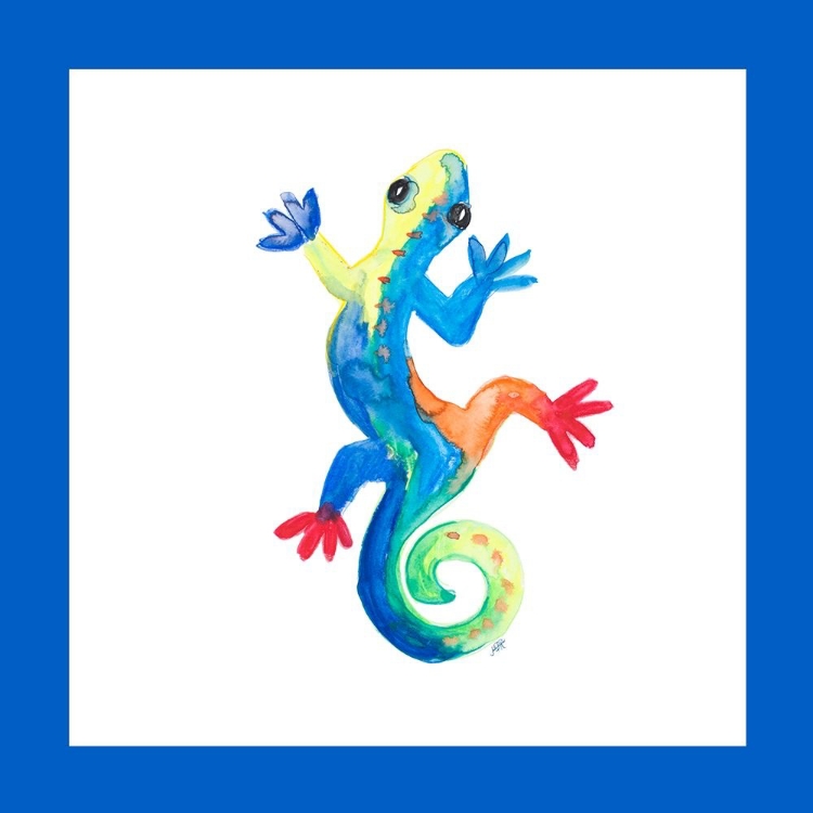 Picture of WATERCOLOR GECKO SQUARE I