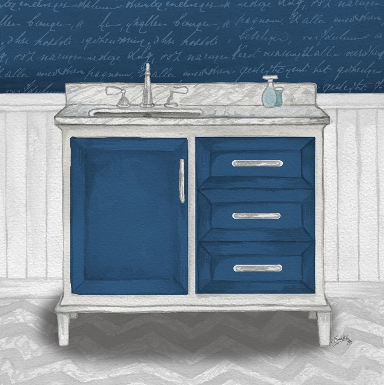 Picture of DEEP BLUE NAUTICAL BATH II