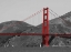 Picture of GOLDEN GATE BRIDGE WITH RED POP BORDER