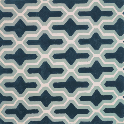 Picture of BLUE LATTICE PATTERN I