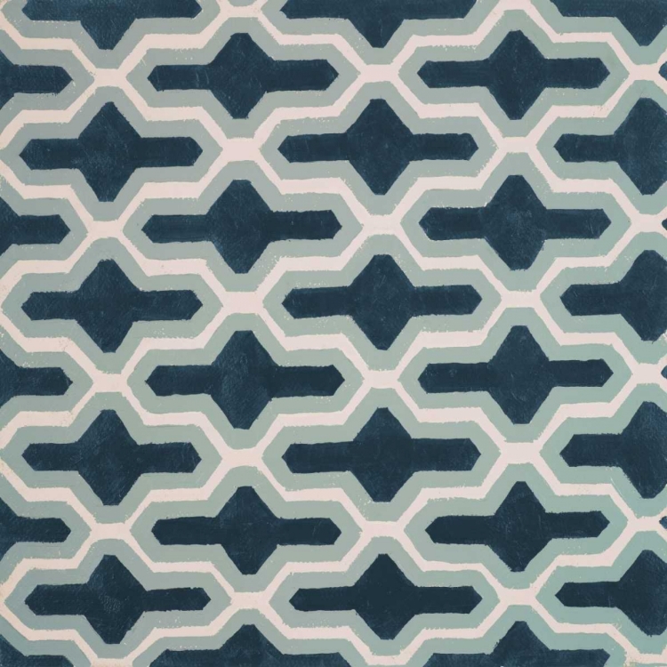 Picture of BLUE LATTICE PATTERN I