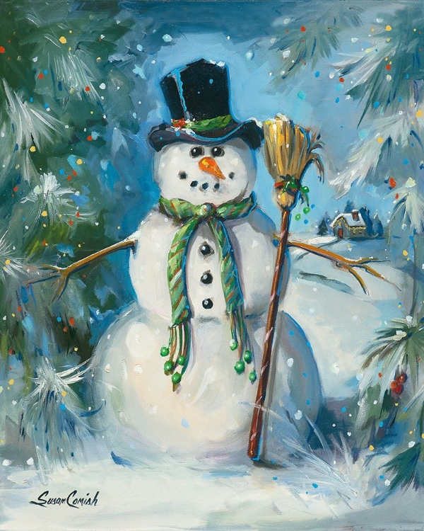 Picture of SWEEPING SNOWMAN