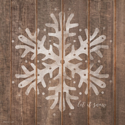 Picture of SNOWFLAKE ON WOOD