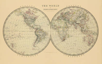 Picture of THE WORLD IN HEMISPHERES 1912