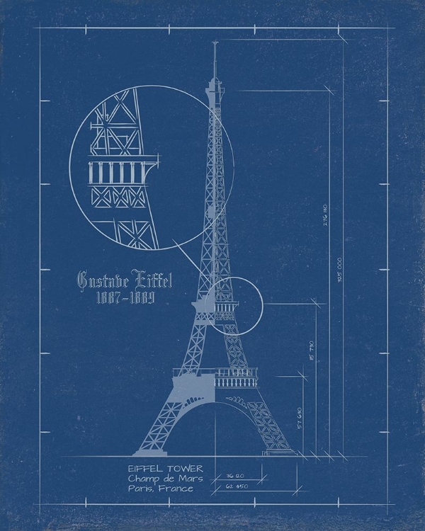 Picture of EIFFEL TOWER BLUE PRINT 66729065