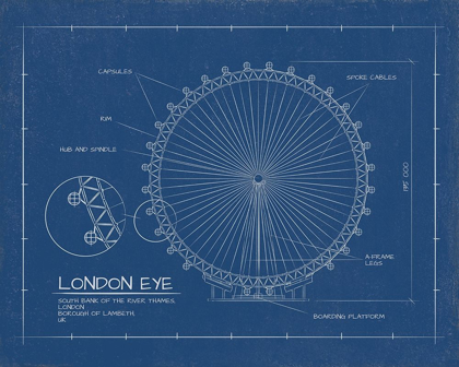 Picture of LONDON EYE BLUE PRINT  