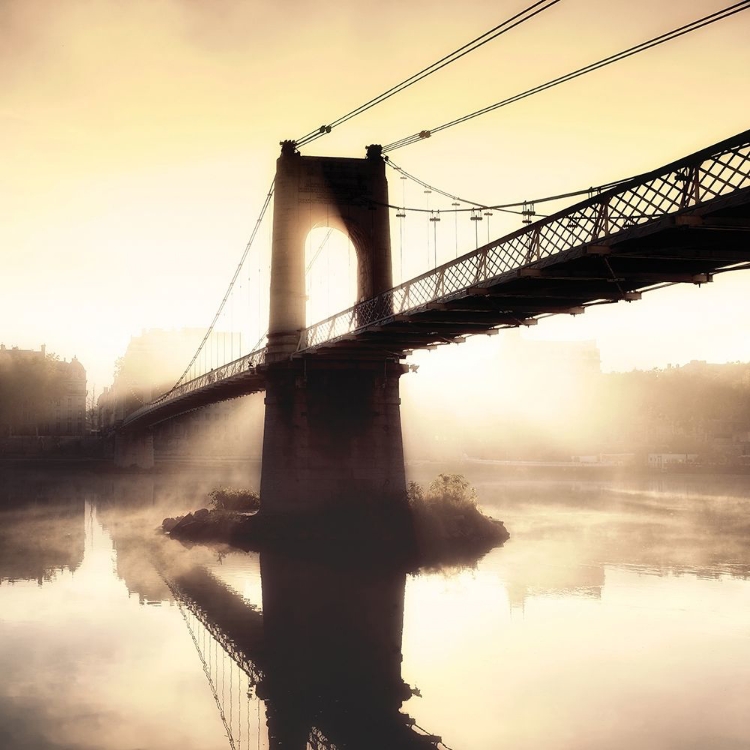 Picture of FOOTBRIDGE IN THE SETTING SUN