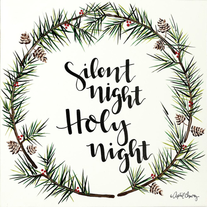 Picture of SILENT NIGHT PINECONE WREATH