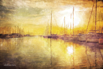 Picture of YELLOW SUNSET BOATS IN MARINA